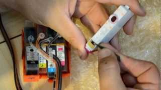 CISS Installation on HP B210a Printer 564 Cartridge [upl. by Byers110]