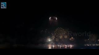 Magical Drone Fireworks  Marjan Ras Al Khaimah  2024 New Year Celebration  Guiness World Record [upl. by Sirred]