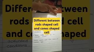 Different between rods shaped cell and cones shaped cell shorts viralvideo [upl. by Meda]