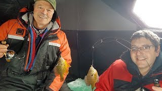 Ice Fishing for Sunfish and Perch  Jigging for Panfish Through the Ice [upl. by Ralston]