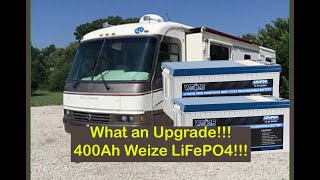 Weize 200Ah Lithium Upgrade on our RV installation and holder build lithiumbattery fulltimerv [upl. by Hoffer]