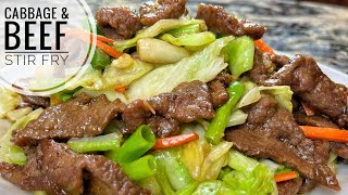 Cabbage And Beef Stir Fry  Tender And Juicy Beef And Vegetable Stir Fry Without Oyster Sauce [upl. by Aihseit]