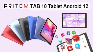 PRITOM TAB Lite M10 10 inch Tablet Android 12 32GB Quad Core 16Ghz Processor 6000mAh Dual Camera [upl. by Namreg701]