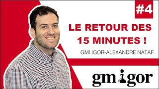 Le retour des 15 minutes  4 14052019 – NOIRS – 1d4 Grunfeld avec g3 ligne avec d7d5 [upl. by Alver]