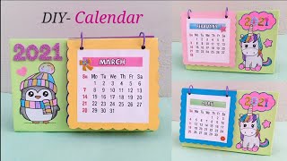 How to make Calendar at home  DIY Calendar 2021  Paper Calendar Ideas  Art and Craft with Paper [upl. by Shetrit]