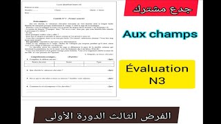 tronc commun جدع مشترك علوم وآداب évaluation N3 aux champs الفرض التاني الدورة الأولى [upl. by Jochbed]