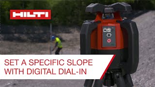 HOW TO Set Specific Slope Using Digital DialIn with Hilti Rotating Laser PR 30HVS A12 [upl. by Nylekcaj]