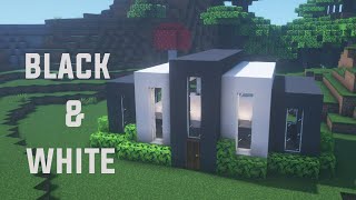 How to build a Black amp White House Minecraft [upl. by Ynattib]