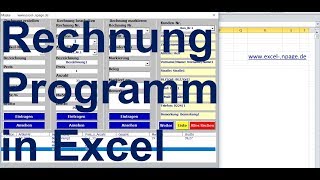 5 Rechnungsprogramm mit Kundendatenbank und Produktpalette in Excel VBA selber erstellen [upl. by Ilan]