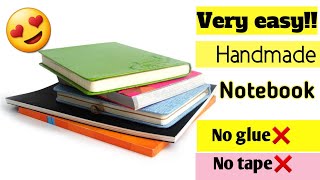 Handmade notebookMini notebookHow to make notebook without glueNotebook making at homeNo glue [upl. by Weinert576]