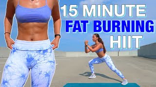 15 Minute Fat Burning HIIT Workout  Full Body At Home no equipment  celamarr [upl. by Kcirdec]