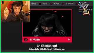 Faker Times Ults Like A Robot  Caedrel Reacts To T1 Voice Comms [upl. by Yklam]