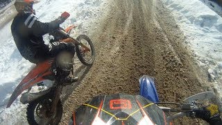 Yz250F vs KTM sxf350 Private track [upl. by Ainoda]