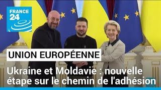 LUkraine et la Moldavie franchissent une nouvelle étape sur le chemin de ladhésion à lUE [upl. by Merrie]