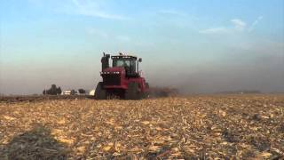 Fall Tillage 2015 in Illinois with a Versatile DT550 and John Deere 9560RT [upl. by Rhoades584]