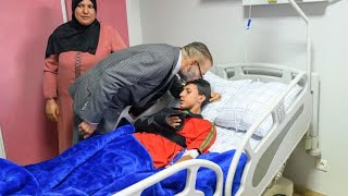 Earthquake in Morocco King Mohammed VI visits the injured [upl. by Ahsenid]