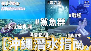 最全面【沖繩潛水指南】東南西北，高中低階 全攻略 青之洞 沉船 戰艦 慶良間 鯊魚群 海兔 花園鰻 技術潛水 中文字幕2 Ft katelamlokyee [upl. by Nas]