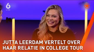 Jutta Leerdam vertelt in College Tour over haar relatie met Jake Paul  SHOWNIEUWS [upl. by Eblehs]