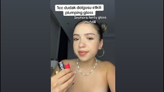 İğnesiz dudak dolgusu essencelipplumper whatthefake sephoraplumperglosschilligloss [upl. by Mulford158]