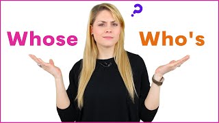 Whose vs Whos Meaning Difference Grammar Practice with Example English Sentences [upl. by Ainoek542]