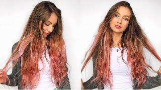 DIY PINK OMBRE HAIR AT HOME  With LOreal Colorista [upl. by Sairtemed368]