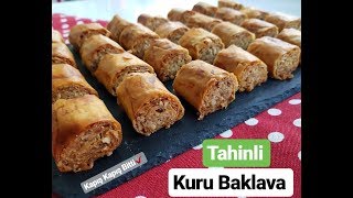 Hazır yufkadan haftalarca BAYATLAMAYAN TAHINLI KURU BAKLAVA✔Tadanlar hazır zannetti😍 [upl. by Ehpotsirhc721]