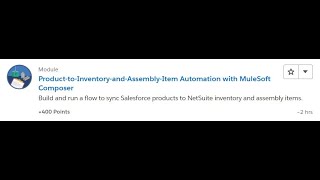 Product to Inventory and Assembly Item Automation with MuleSoft Composer Salesforce Trailhead [upl. by Nor]