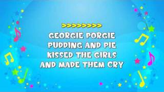 Georgie Porgie Pudding Pie  Sing A Long  Georgy Porgy  Nursery Rhyme  KiddieOK [upl. by Imer]