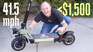 Fastest Under 1500 The new 415mph Solar EQ has arrived  electric scooter review [upl. by Fahy]