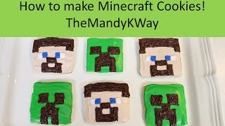 Minecraft Cookies  Minecraft dessert  TheMandyKWay [upl. by Nirrad]