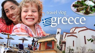 GREECE TRAVEL VLOG 🇬🇷  Malia Crete family time beaches food wholesome memories [upl. by Eineeuq]