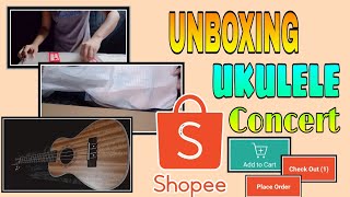 Unboxing Davis ukulele Concert from shopee Affordable price [upl. by Gwennie]