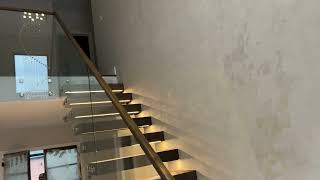 Floating Staircase Design  Modern Staircase  Ovoms staircasedesign [upl. by Allak]