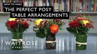 How To Make The Perfect Autumn Posy Table Arrangements  Waitrose [upl. by Aer]