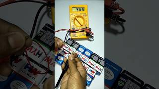 How to make 100 volt battery with 9 volt battery hackerpritam shorts [upl. by Eppie]