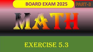 JAC BOARD EXAM MATH PRASHNAWALI 53 PRASHNAWALI 53 JAC BOARD EXAM 2025 [upl. by Vitale772]