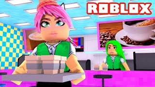 TRABAJANDO EN UNA CAFETERIA en Roblox Work at a Coffee Shop Español [upl. by Rod920]