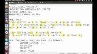 Creacion y Aplicacion del algoritmo del metodo de Newton Raphson para Fx [upl. by Stent259]