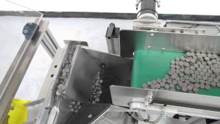 Performance Feeders step feeder orients and feeds automotive magnets [upl. by Nniw]