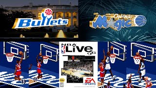 Shaq amp Penny Showdown  NBA Live 96  Washington Bullets vs Orlando Magic  Season Gm 3 nbalive96 [upl. by Pritchett704]