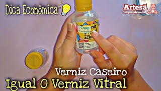 Verniz Caseiro de alto brilho com 2 ingredientes [upl. by Nednil]