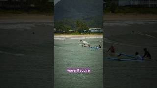 The best place on Kauai for beginner surfing kauai hanalei surfing travel vacation [upl. by Eissolf]