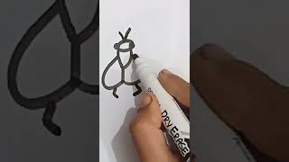 How to draw fly step by step drawingart artdrawing shortsfly shorts [upl. by Ahtram]