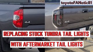 Installing Aftermarket Tail Lights On My 2014 Toyota Tundra [upl. by Naujet]