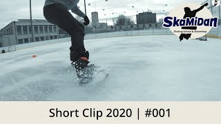 Short Clip 202001  Bremsen mit Schlittschuhen lernen  Schlittschuhbahn Eglisee Basel  SkaMiDan [upl. by Leitman580]