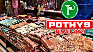 POTHYS latest Diwali Saree collections 2024Printed tussarTussar DuphionNManipuri cotton [upl. by Sherard]