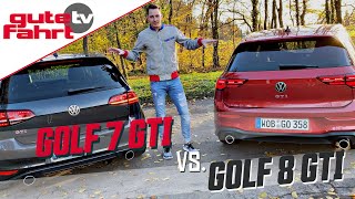 VW Golf 7 GTI vs Golf 8 GTI Ist die neue Generation tatsächlich besser Vergleich  Test  Review [upl. by Handal]