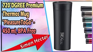 720°DGREE Premium Thermos Mug quotPleasureToGoquot  450 ml BPA Free [upl. by Tonina]