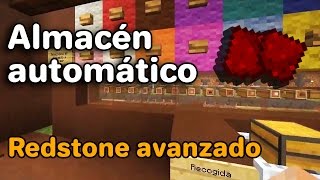 Redstone avanzado Almacén automático Tutorial Minecraft Español [upl. by Oskar]