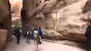 Walking the Petra Siq Tunnel Passage  Jordan [upl. by Rechaba]